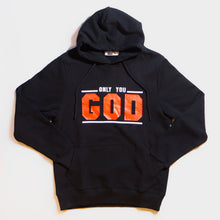 Load image into Gallery viewer, Only You God Hoodie (Black/Red) WITH SPELLING ERROR