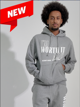 Load image into Gallery viewer, "I'm Worth It" Grey Sweatshirt (1/2 part of a set)